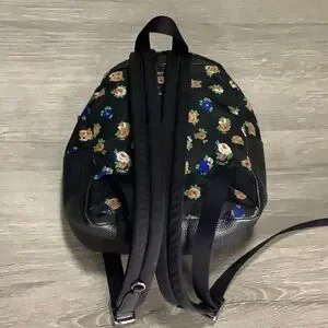Coach Black Floral Nylon Backpack with Wolf Motif Coach Floral Nylon Backpack / F59434 | eBay main image 2